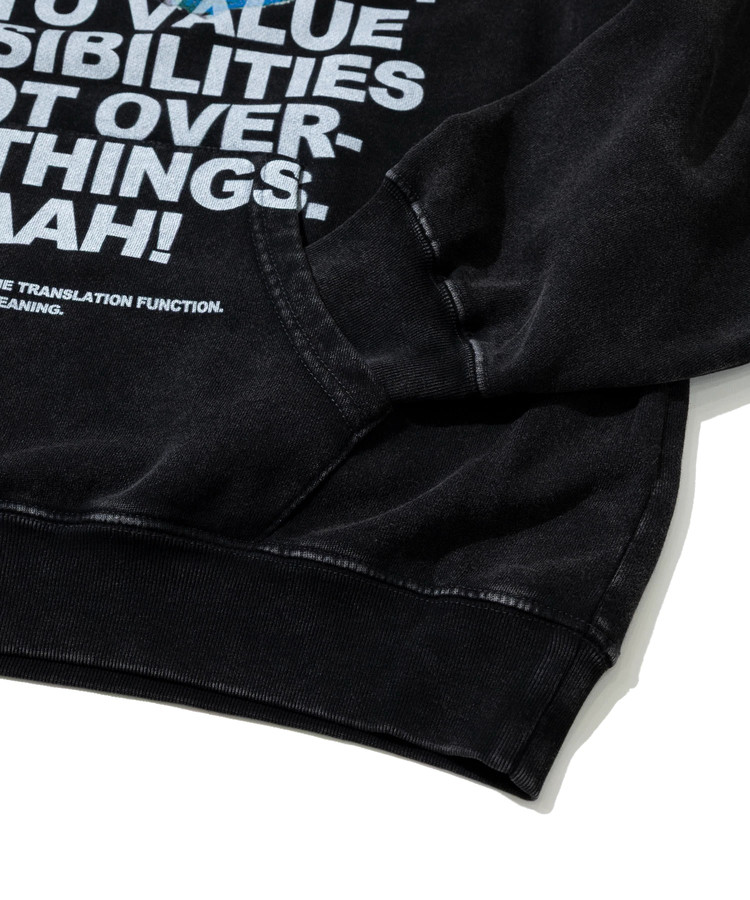 go slow caravan(ゴースローキャラバン) |SALO裏起毛 ケミカル フーディー NOUメッセージ (MENS)