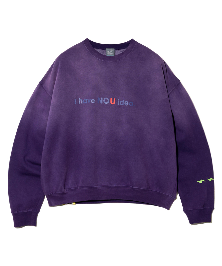 go slow caravan(ゴースローキャラバン) |SALO裏起毛グラデフェード BOX クルースウェット I HAVE NOU IDEA (MENS)