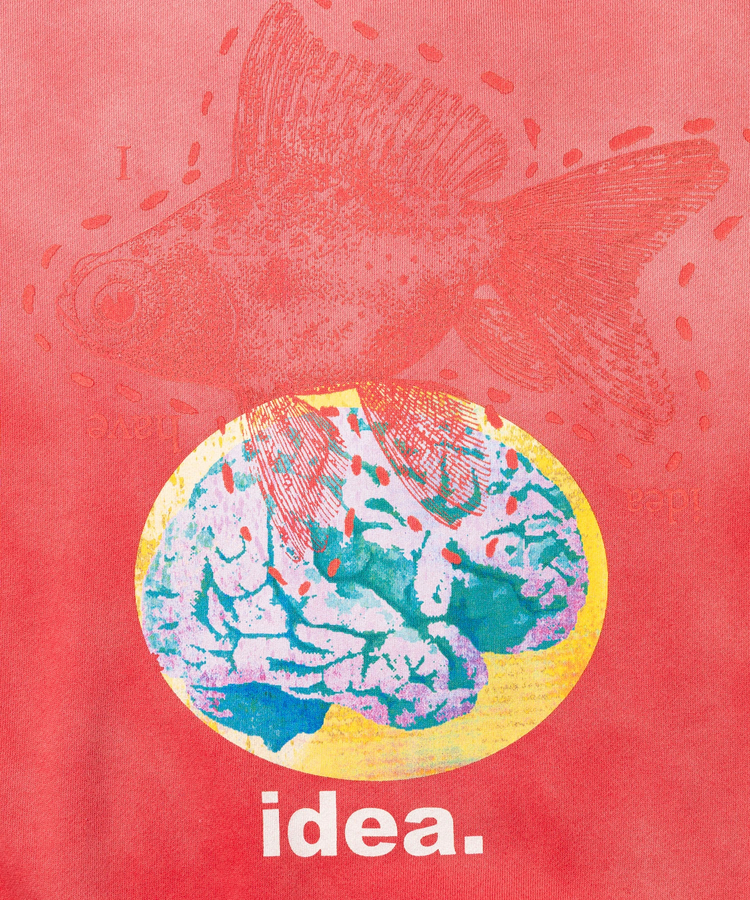 go slow caravan(ゴースローキャラバン) |SALO裏起毛グラデフェード BOX クルースウェット I HAVE NOU IDEA (MENS)