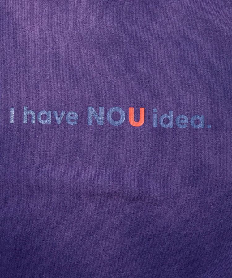 go slow caravan(ゴースローキャラバン) |SALO裏起毛グラデフェード BOX クルースウェット I HAVE NOU IDEA (MENS)