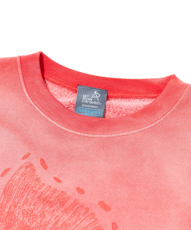 go slow caravan(ゴースローキャラバン) |SALO裏起毛グラデフェード BOX クルースウェット I HAVE NOU IDEA (MENS)