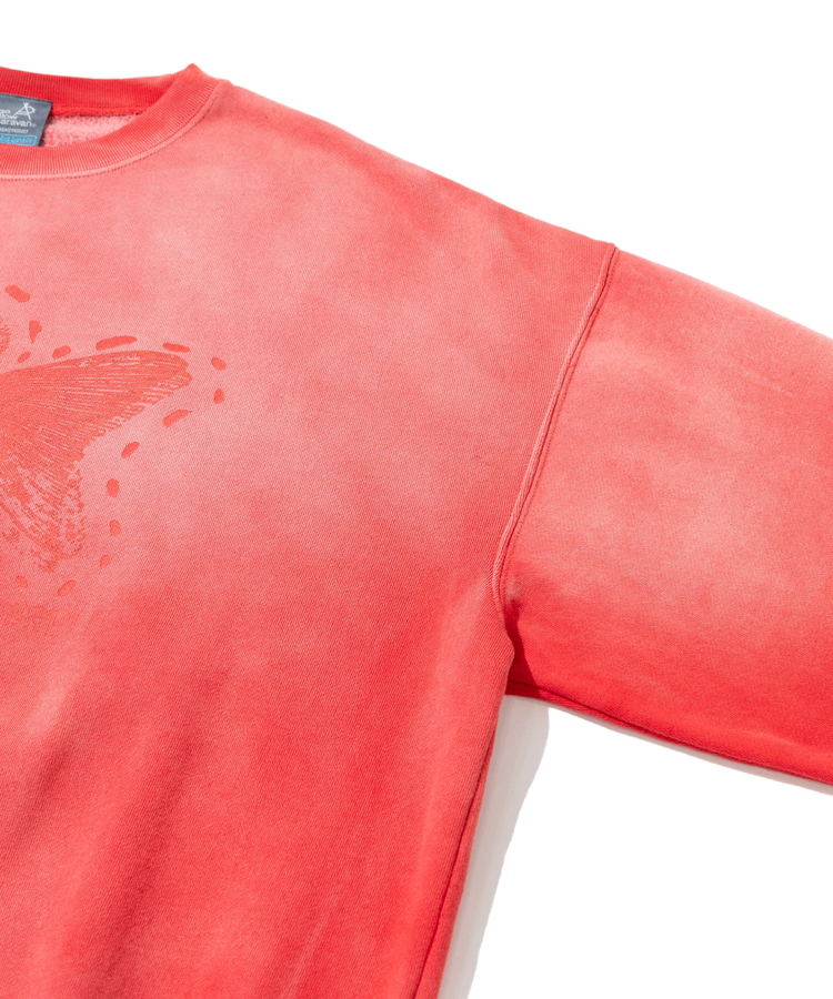 go slow caravan(ゴースローキャラバン) |SALO裏起毛グラデフェード BOX クルースウェット I HAVE NOU IDEA (MENS)