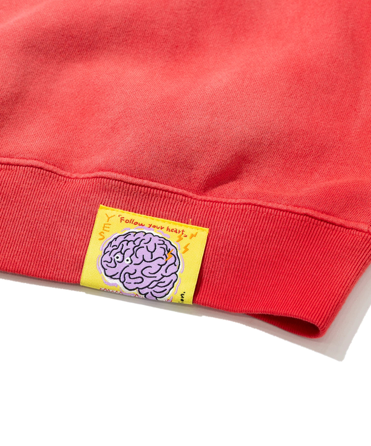 go slow caravan(ゴースローキャラバン) |SALO裏起毛グラデフェード BOX クルースウェット I HAVE NOU IDEA (MENS)