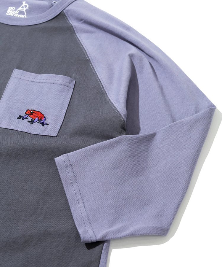 go slow caravan(ゴースローキャラバン) |USA/C 色々PKT刺繍 8分袖 BB TEE (MENS)