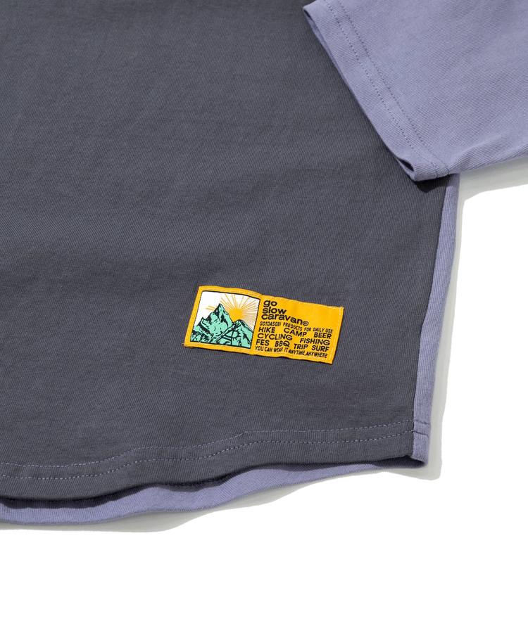 go slow caravan(ゴースローキャラバン) |USA/C 色々PKT刺繍 8分袖 BB TEE (MENS)