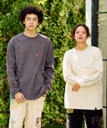 go slow caravan(ゴースローキャラバン) |USA/C スクエアLOGOバックプリントロングスリーブ TEE (MENS)