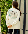 go slow caravan(ゴースローキャラバン) |USA/C スクエアLOGOバックプリントロングスリーブ TEE (MENS)