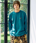 go slow caravan(ゴースローキャラバン) |USA/C スクエアLOGOバックプリントロングスリーブ TEE (MENS)