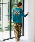 go slow caravan(ゴースローキャラバン) |USA/C スクエアLOGOバックプリントロングスリーブ TEE (MENS)