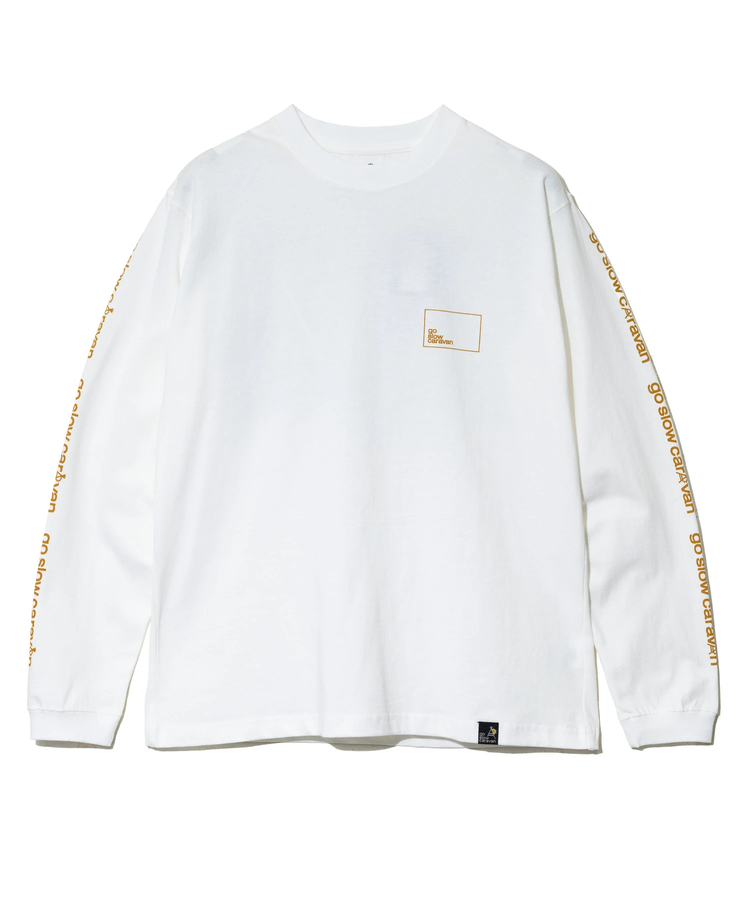 go slow caravan(ゴースローキャラバン) |USA/C スクエアLOGOバックプリントロングスリーブ TEE (MENS)
