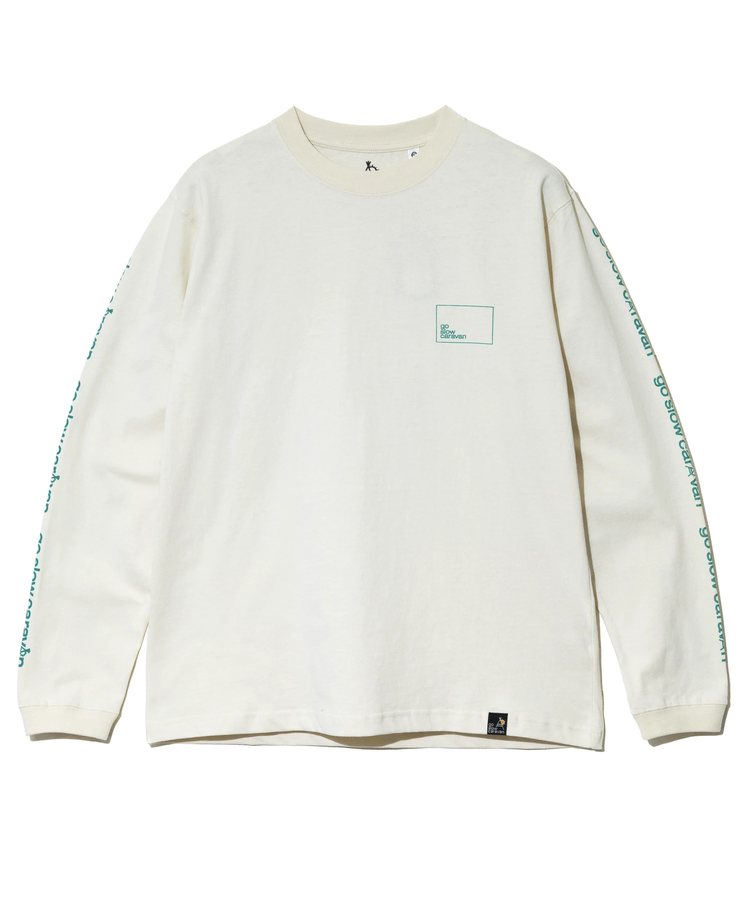 go slow caravan(ゴースローキャラバン) |USA/C スクエアLOGOバックプリントロングスリーブ TEE (MENS)