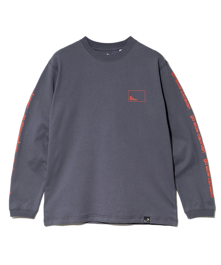 go slow caravan(ゴースローキャラバン) |USA/C スクエアLOGOバックプリントロングスリーブ TEE (MENS)