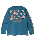 go slow caravan(ゴースローキャラバン) |USA/C スクエアLOGOバックプリントロングスリーブ TEE (MENS)