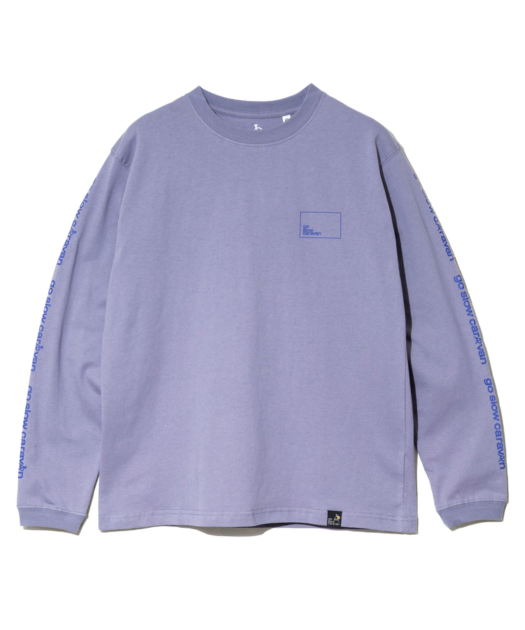 go slow caravan(ゴースローキャラバン) |USA/C スクエアLOGOバックプリントロングスリーブ TEE (MENS)