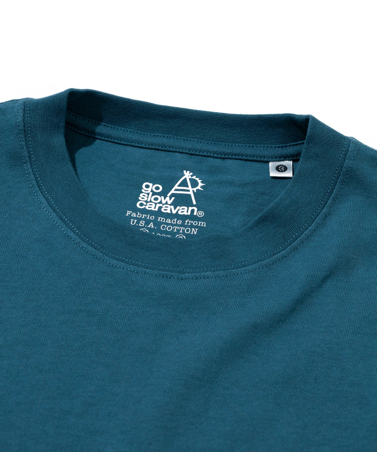 go slow caravan(ゴースローキャラバン) |USA/C スクエアLOGOバックプリントロングスリーブ TEE (MENS)