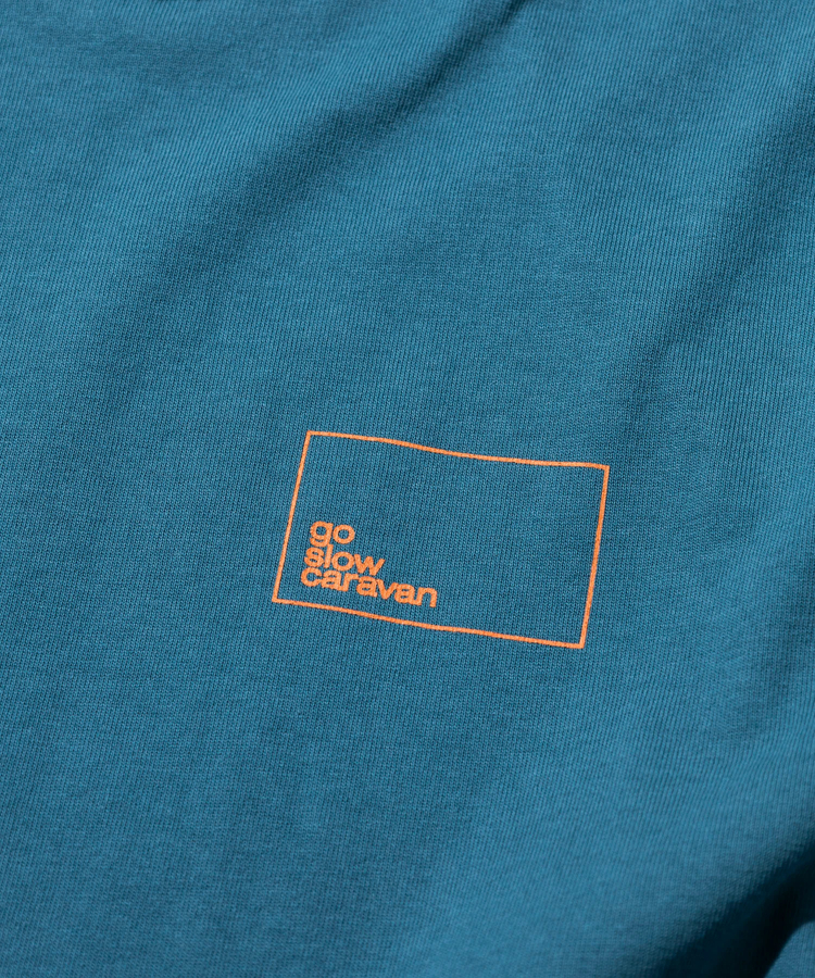 go slow caravan(ゴースローキャラバン) |USA/C スクエアLOGOバックプリントロングスリーブ TEE (MENS)