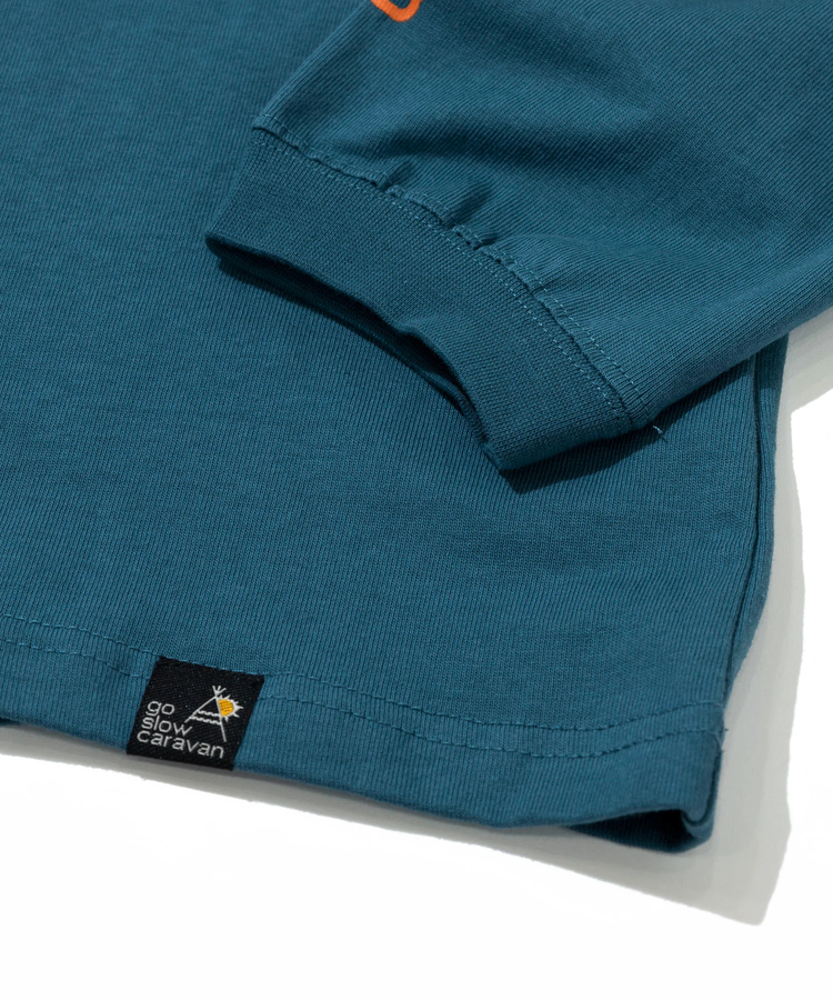 go slow caravan(ゴースローキャラバン) |USA/C スクエアLOGOバックプリントロングスリーブ TEE (MENS)
