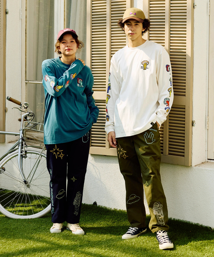 go slow caravan(ゴースローキャラバン) |USA/C Hi!PSY!キノコ ロングスリーブ TEE (MENS)
