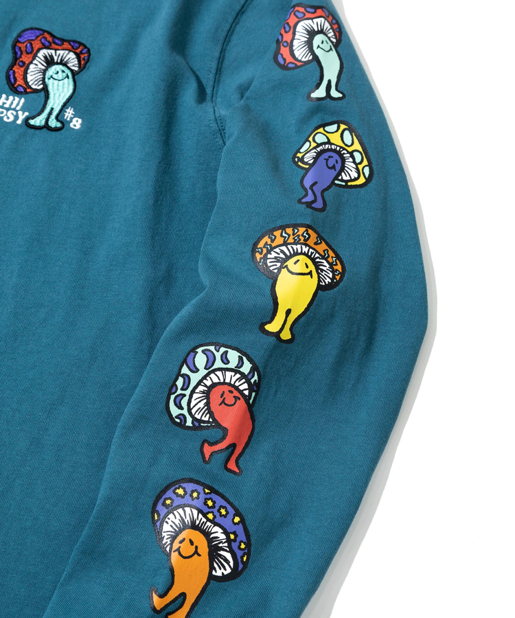 go slow caravan(ゴースローキャラバン) |USA/C Hi!PSY!キノコ ロングスリーブ TEE (MENS)