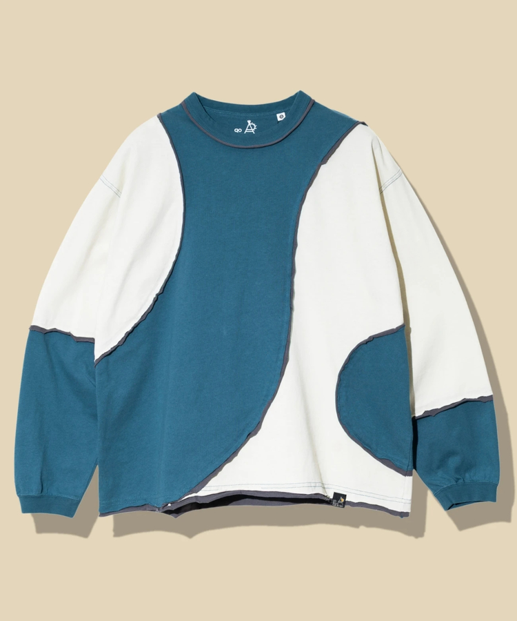 go slow caravan(ゴースローキャラバン) |USA/C カットオフ歪み切替ロングスリーブ TEE (MENS)