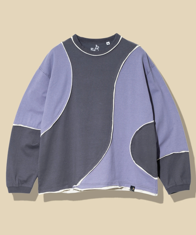 go slow caravan(ゴースローキャラバン) |USA/C カットオフ歪み切替ロングスリーブ TEE (MENS)