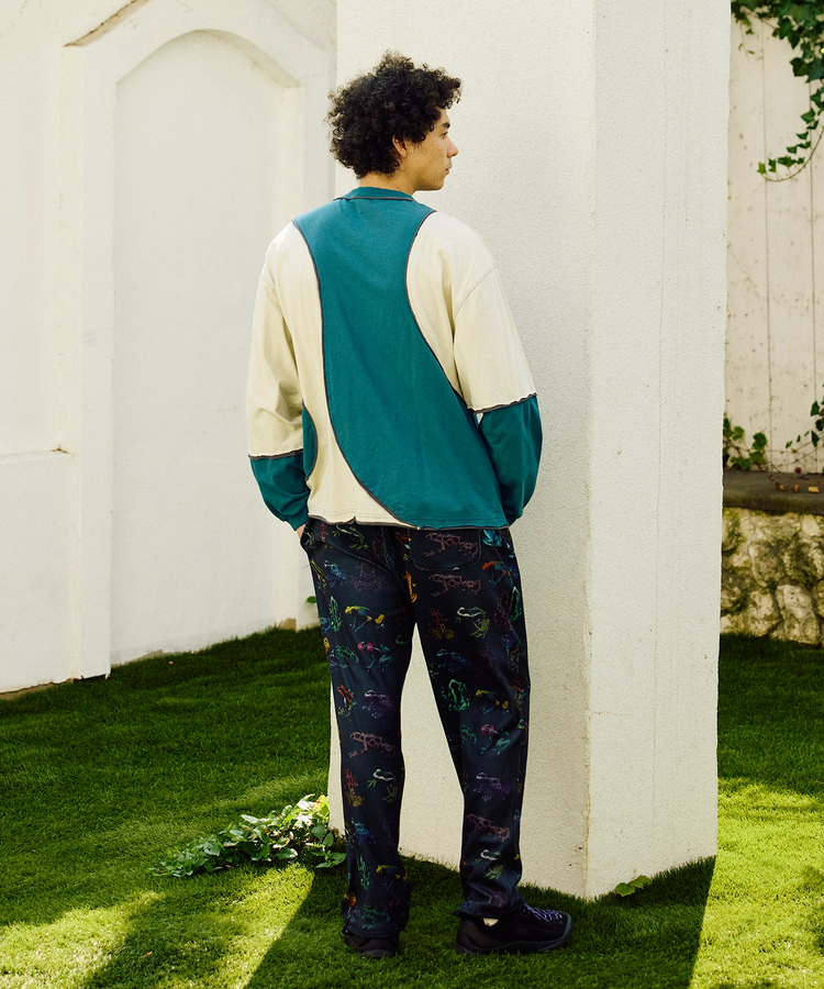 go slow caravan(ゴースローキャラバン) |USA/C カットオフ歪み切替ロングスリーブ TEE (MENS)