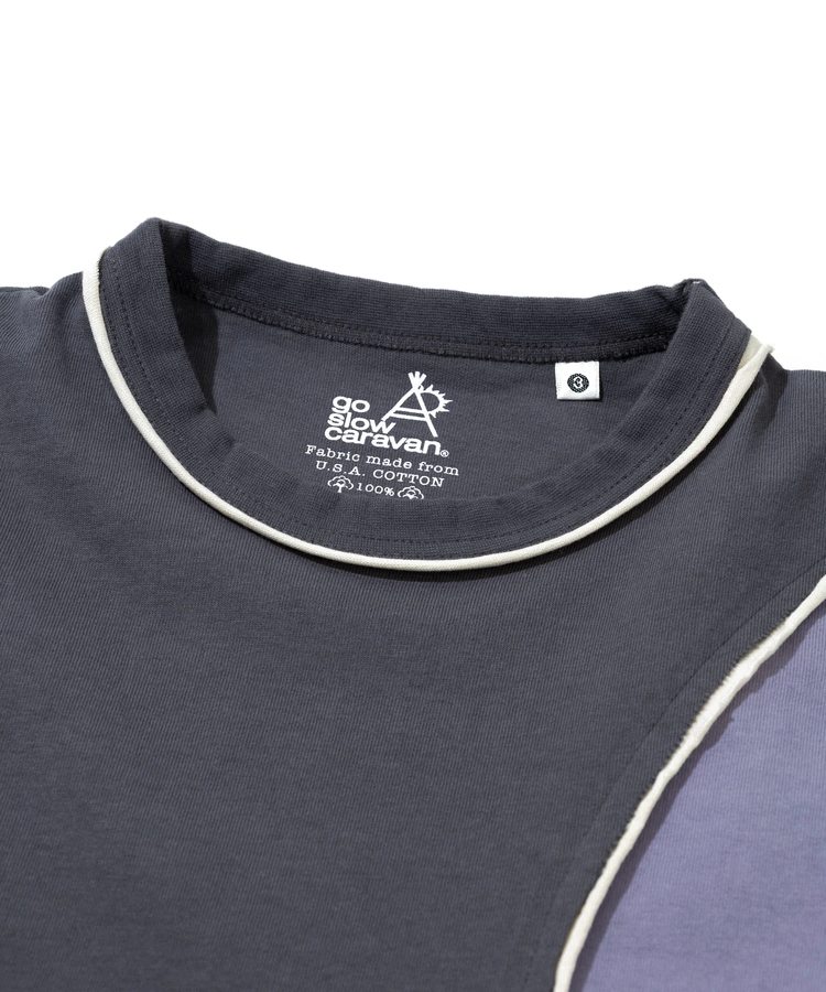 go slow caravan(ゴースローキャラバン) |USA/C カットオフ歪み切替ロングスリーブ TEE (MENS)