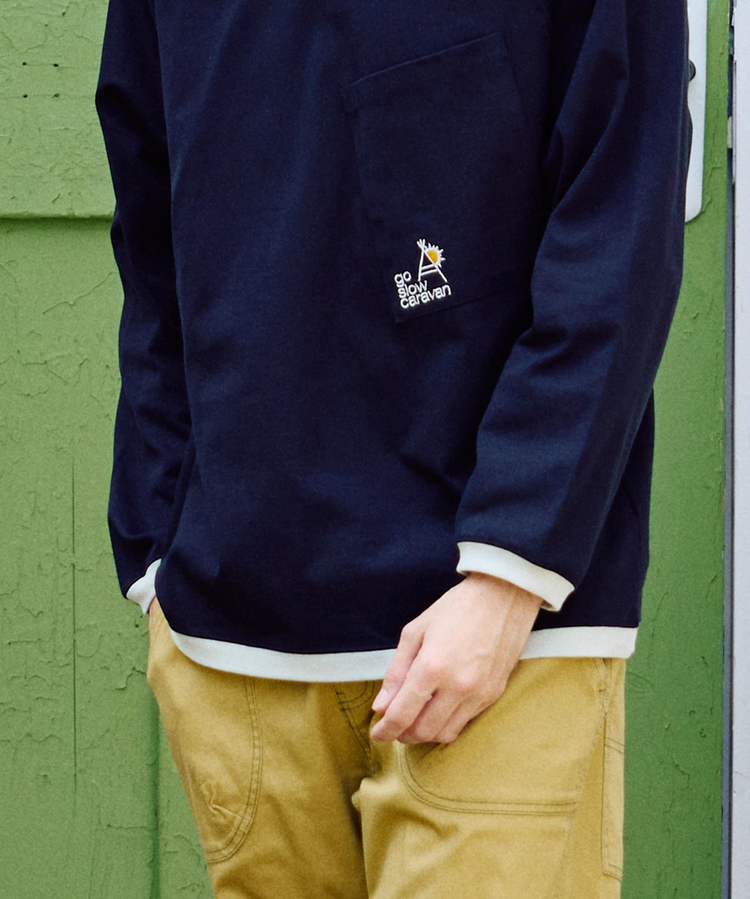 go slow caravan(ゴースローキャラバン) |超ヘビーUSA/C トリムゆったりラグラン LS TEE (MENS)