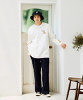 go slow caravan(ゴースローキャラバン) |超ヘビーUSA/C 柴犬と晩酌 ロングスリーブTEE (MENS/WOMENS)
