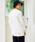 go slow caravan(ゴースローキャラバン) |超ヘビーUSA/C 柴犬と晩酌 ロングスリーブTEE (MENS/WOMENS)