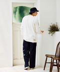 go slow caravan(ゴースローキャラバン) |超ヘビーUSA/C 柴犬と晩酌 ロングスリーブTEE (MENS/WOMENS)