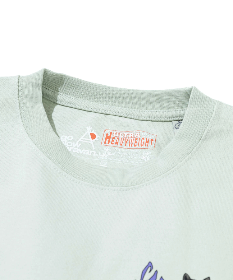 go slow caravan(ゴースローキャラバン) |超ヘビーUSA/C 柴犬と晩酌 ロングスリーブTEE (MENS/WOMENS)