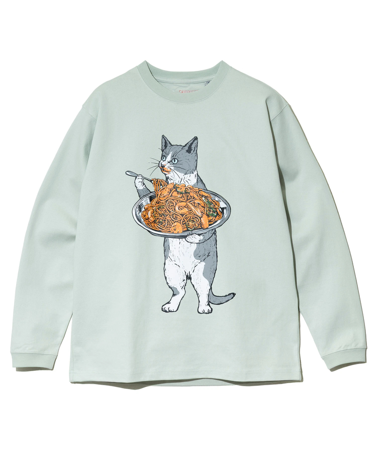 go slow caravan(ゴースローキャラバン) |超ヘビーUSA/C ナポリタン猫 ロングスリーブ TEE (MENS/WOMENS)