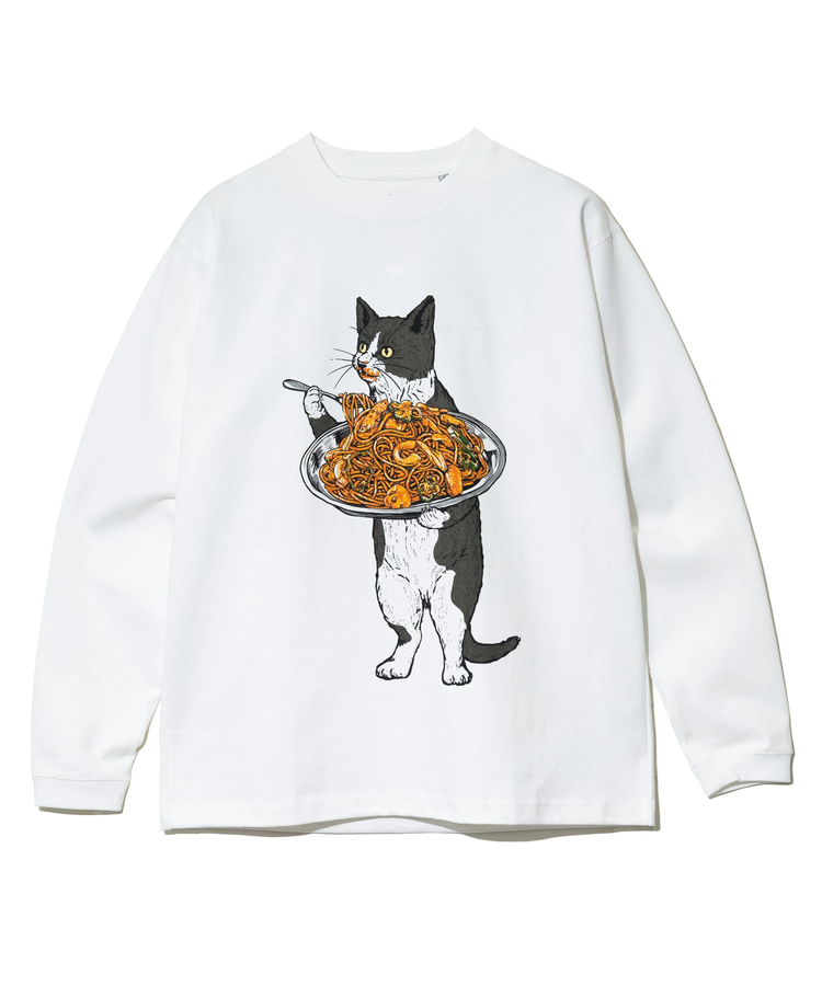 go slow caravan(ゴースローキャラバン) |超ヘビーUSA/C ナポリタン猫 ロングスリーブ TEE (MENS/WOMENS)