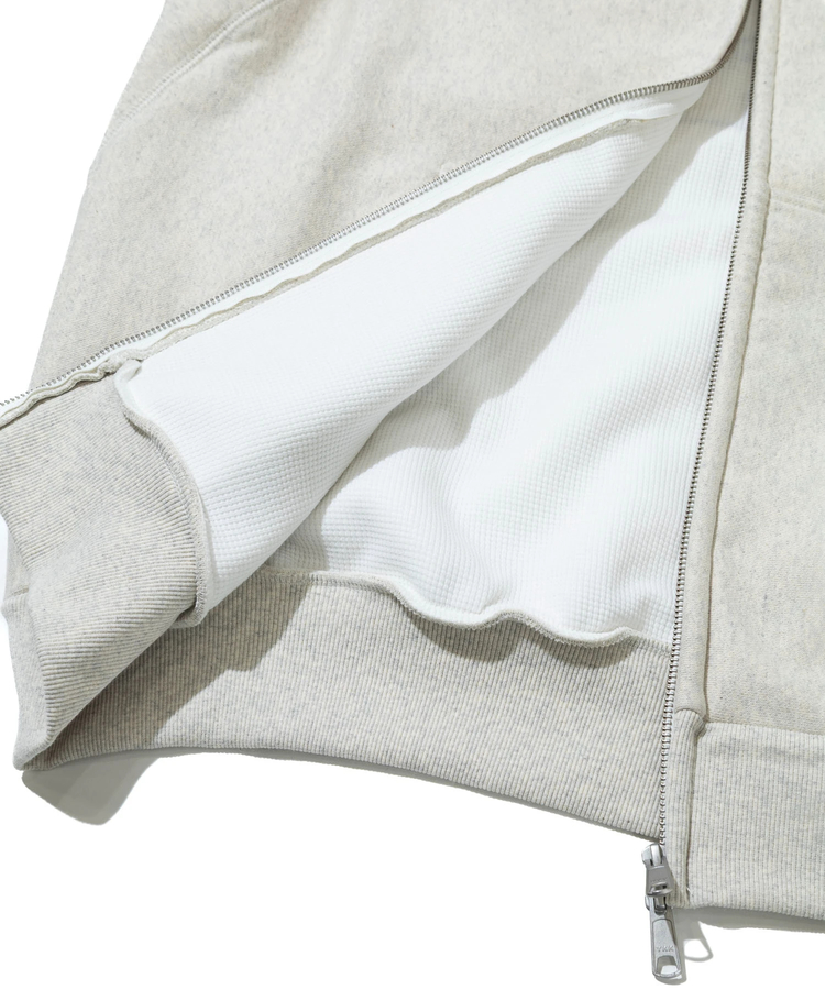 go slow caravan(ゴースローキャラバン) |ヘビースウェットx裏ワッフル スクエアクマ ZIPパーカー (MENS)