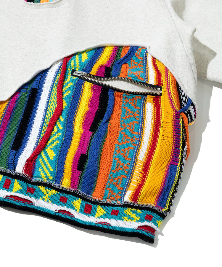 go slow caravan(ゴースローキャラバン) |ヘビースウェットxCRAZYニットBIGハーフZIP (MENS)