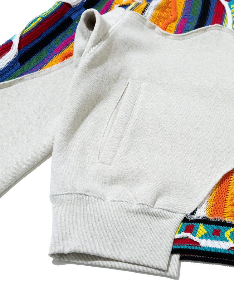 go slow caravan(ゴースローキャラバン) |ヘビースウェットxCRAZYニットBIGハーフZIP (MENS)