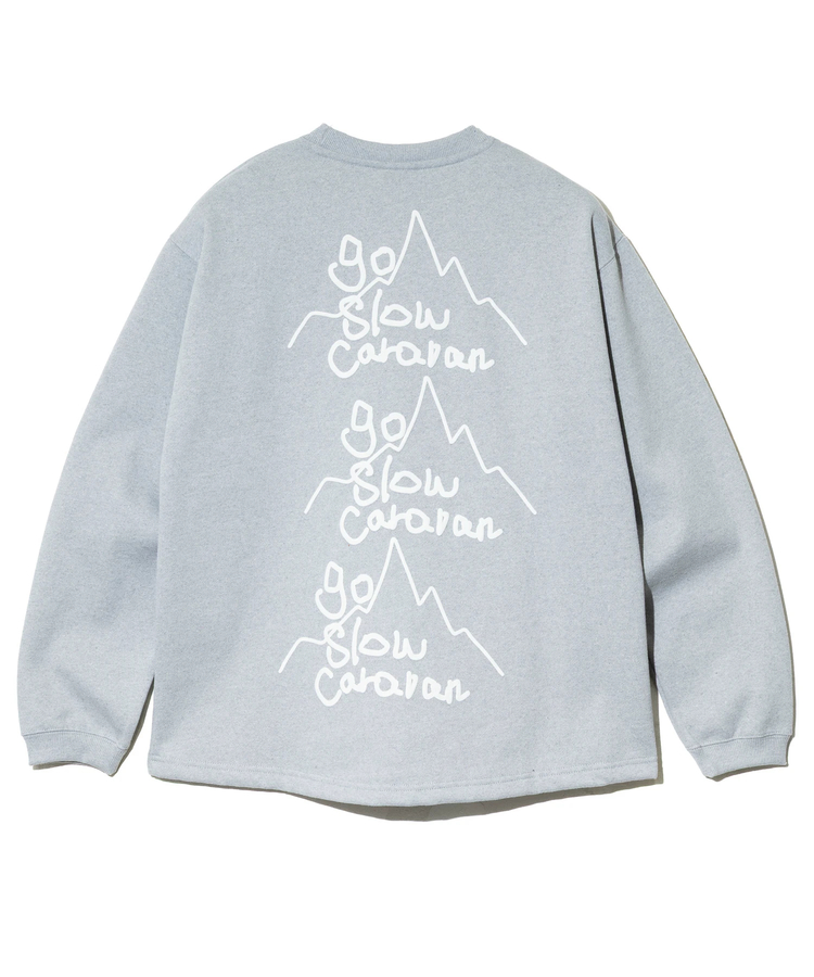 go slow caravan(ゴースローキャラバン) |eco lead 裏起毛 GSC LOGO ラウンドクルーネック (MENS)