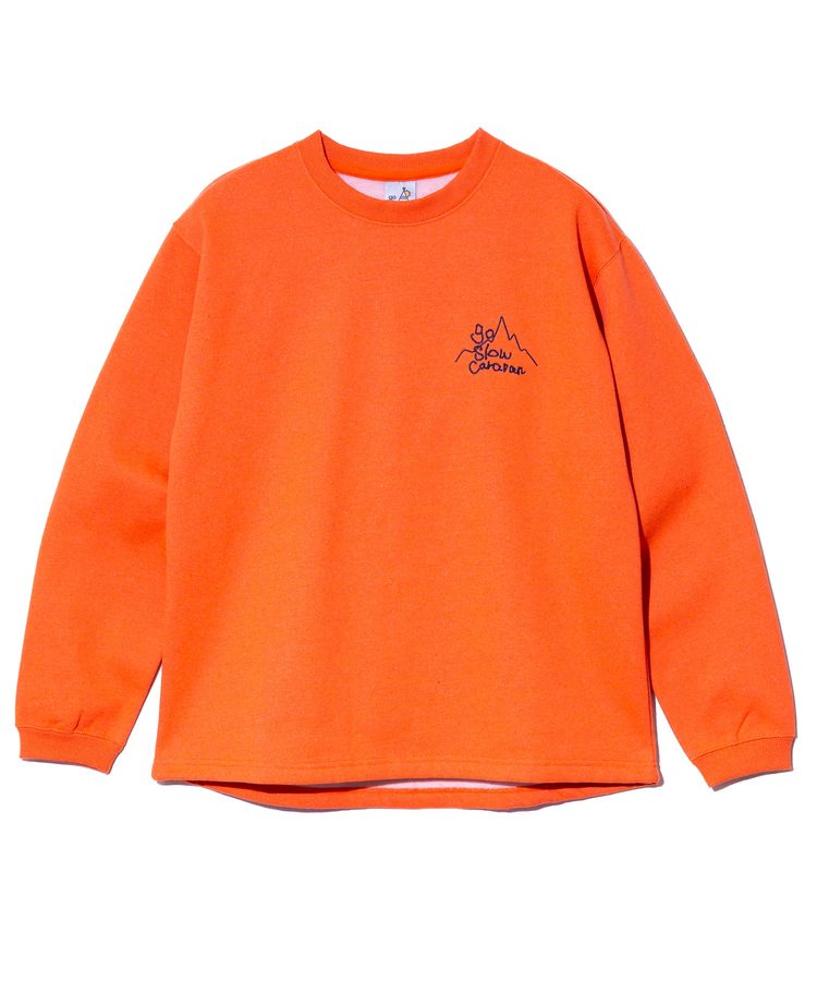 go slow caravan(ゴースローキャラバン) |eco lead 裏起毛 GSC LOGO ラウンドクルーネック (MENS)