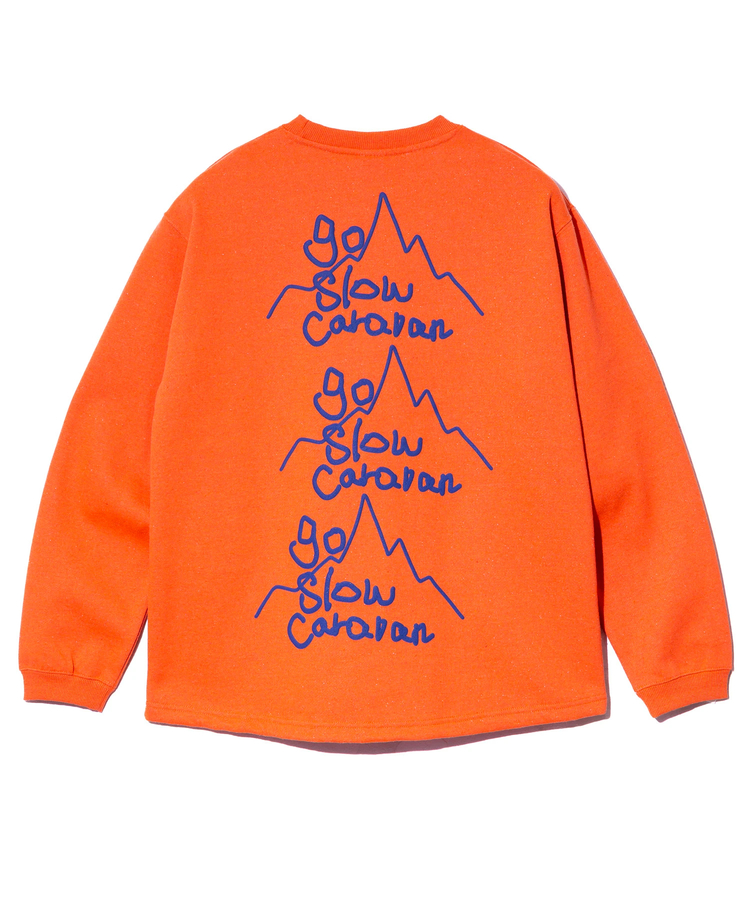 go slow caravan(ゴースローキャラバン) |eco lead 裏起毛 GSC LOGO ラウンドクルーネック (MENS)