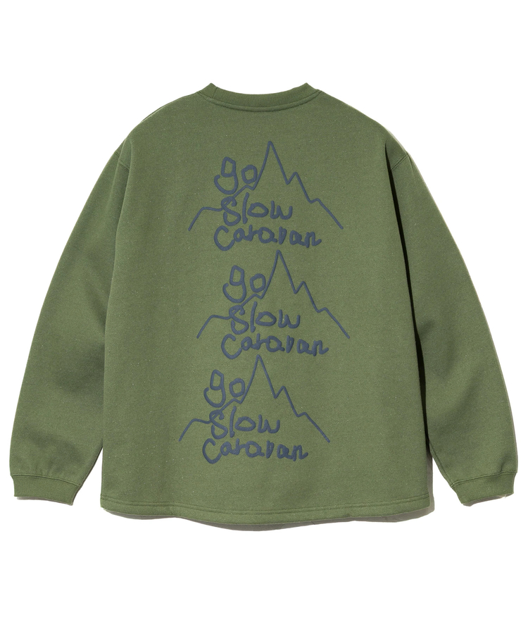 go slow caravan(ゴースローキャラバン) |eco lead 裏起毛 GSC LOGO ラウンドクルーネック (MENS)