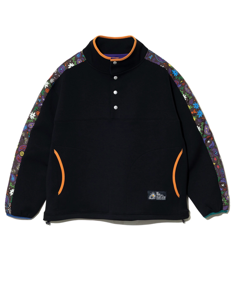 go slow caravan(ゴースローキャラバン) |セパレート中綿キルティングスタンドカラーダンボールニットプルオーバー (MENS/WOMENS)