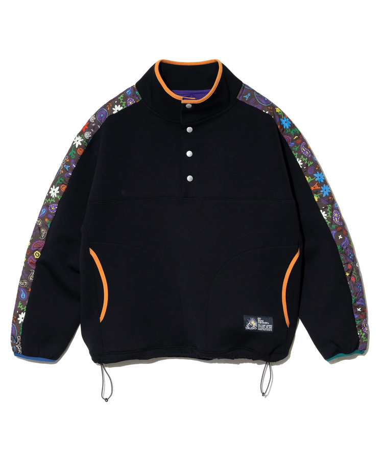 go slow caravan(ゴースローキャラバン) |セパレート中綿キルティングスタンドカラーダンボールニットプルオーバー (MENS/WOMENS)