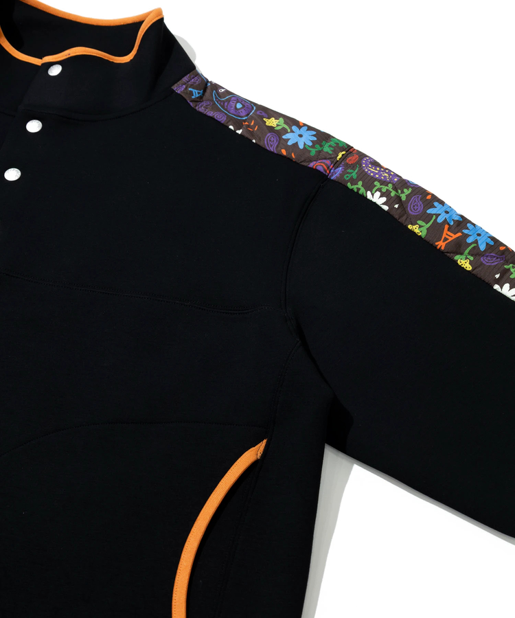 go slow caravan(ゴースローキャラバン) |セパレート中綿キルティングスタンドカラーダンボールニットプルオーバー (MENS/WOMENS)