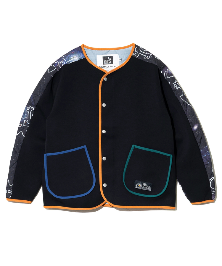 go slow caravan(ゴースローキャラバン) |セパレート中綿キルティングスタンドカラーダンボールニットカーディガン (MENS/WOMENS)