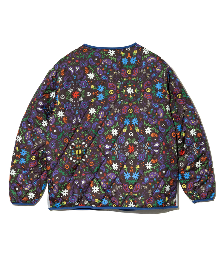 go slow caravan(ゴースローキャラバン) |セパレート中綿キルティングスタンドカラーダンボールニットカーディガン (MENS/WOMENS)