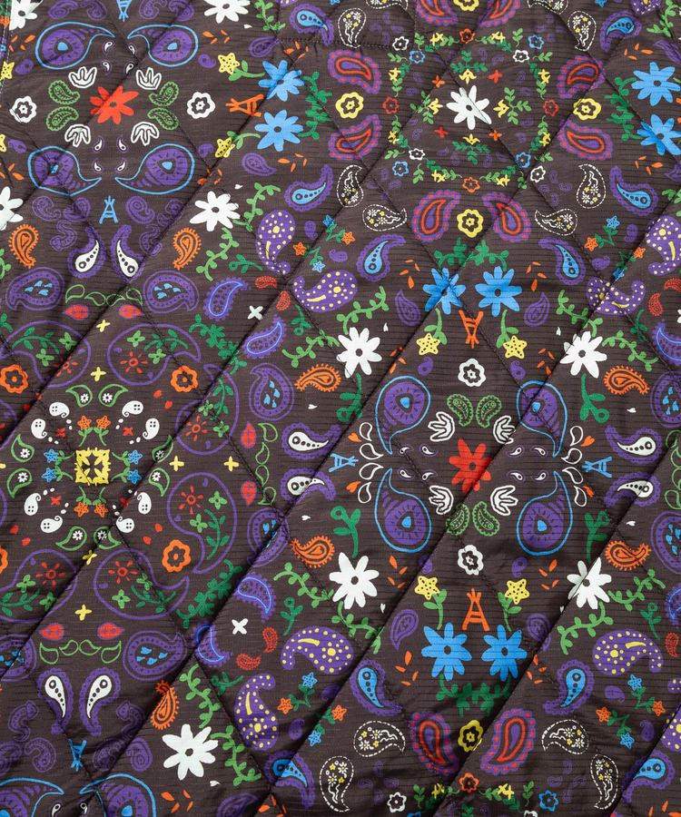 go slow caravan(ゴースローキャラバン) |セパレート中綿キルティングスタンドカラーダンボールニットカーディガン (MENS/WOMENS)