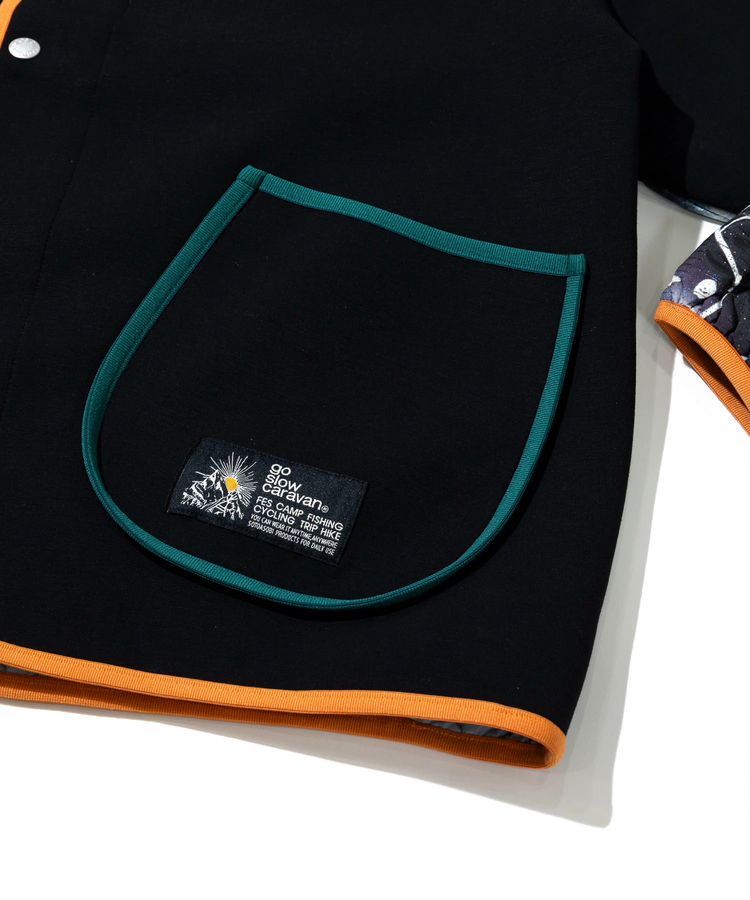 go slow caravan(ゴースローキャラバン) |セパレート中綿キルティングスタンドカラーダンボールニットカーディガン (MENS/WOMENS)