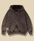 go slow caravan(ゴースローキャラバン) |MIX FAB ルーズスウェットZIPパーカー HARD PIGMENT DYE (MENS)
