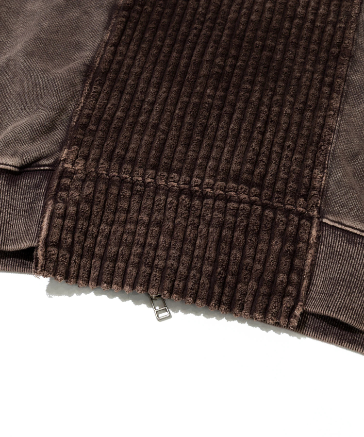 go slow caravan(ゴースローキャラバン) |MIX FAB ルーズスウェットZIPパーカー HARD PIGMENT DYE (MENS)